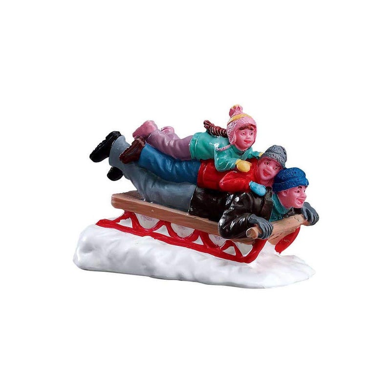 Lemax Sledding with Dad - Image 1